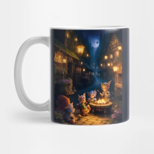 Cozy Medieval Cute Fairy Village Mug